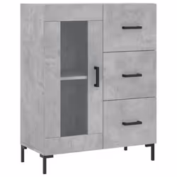 vidaXL Highboard Sideboard Cupboard Side Cabinet Concrete Grey Engineered Wood - Additional view 6