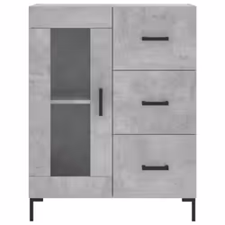 vidaXL Highboard Sideboard Cupboard Side Cabinet Concrete Grey Engineered Wood - Additional view 7