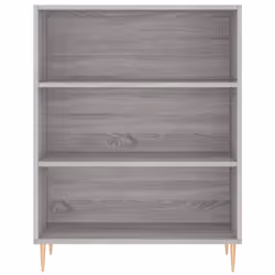 vidaXL Highboard Sideboard Cupboard Side Cabinet Grey Sonoma Engineered Wood - grey sonoma, 3 shelves - Additional view 4