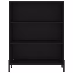 vidaXL Highboard Sideboard Storage Cabinet Home Side Cabinet Engineered Wood - black, 3 shelves - Additional view 4