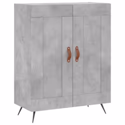 vidaXL Highboard Sideboard Storage Cabinet Cupboard Cabinet Engineered Wood - concrete grey, 2 wood doors - Additional view 6