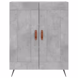 vidaXL Highboard Sideboard Storage Cabinet Cupboard Cabinet Engineered Wood - concrete grey, 2 wood doors - Additional view 7