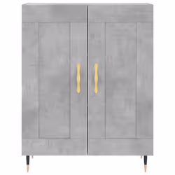vidaXL Highboard Sideboard Storage Cabinet Cupboard Cabinet Engineered Wood - concrete grey, 2 wood doors - Additional view 7