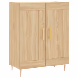 vidaXL Highboard Sideboard Cupboard Side Cabinet Grey Sonoma Engineered Wood - sonoma oak, 2 wood doors - Additional view 6