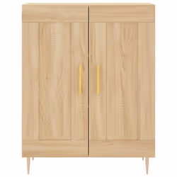vidaXL Highboard Sideboard Cupboard Side Cabinet Grey Sonoma Engineered Wood - sonoma oak, 2 wood doors - Additional view 7
