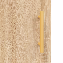 vidaXL Highboard Sideboard Cupboard Side Cabinet Grey Sonoma Engineered Wood - sonoma oak, 2 wood doors - Additional view 9
