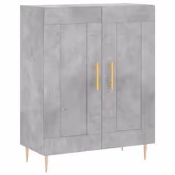 vidaXL Highboard Sideboard Cupboard Side Cabinet Grey Sonoma Engineered Wood - concrete grey, 2 wood doors - Additional view 6
