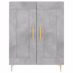 vidaXL Highboard Sideboard Cupboard Side Cabinet Grey Sonoma Engineered Wood - concrete grey, 2 wood doors - Additional view 7