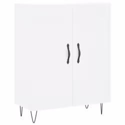 vidaXL Highboard Sideboard Cupboard Side Cabinet Sonoma Oak Engineered Wood - white, 2 wood doors - Additional view 6