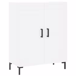 vidaXL Highboard Sideboard Storage Cabinet Side Cabinet White Engineered Wood - white, 2 wood doors - Additional view 6