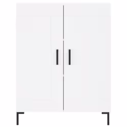 vidaXL Highboard Sideboard Storage Cabinet Side Cabinet White Engineered Wood - white, 2 wood doors - Additional view 7