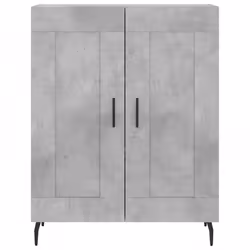 vidaXL Highboard Sideboard Storage Cabinet Side Cabinet White Engineered Wood - concrete grey, 2 wood doors - Additional view 7