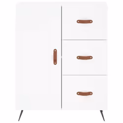 vidaXL Highboard Sideboard Storage Cabinet Cupboard Cabinet Engineered Wood - white - Additional view 7