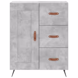 vidaXL Highboard Sideboard Storage Cabinet Cupboard Cabinet Engineered Wood - concrete grey - Additional view 7
