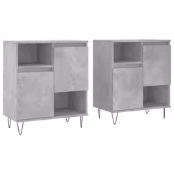 vidaXL Sideboard Storage Cupboard Highboard Home Side Cabinet Engineered Wood - concrete grey