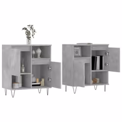 vidaXL Sideboard Storage Cupboard Highboard Home Side Cabinet Engineered Wood - concrete grey