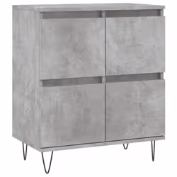 vidaXL Sideboard Storage Cupboard Side Cabinets 2 pcs White Engineered Wood - concrete grey, 2 pcs - Additional view 4
