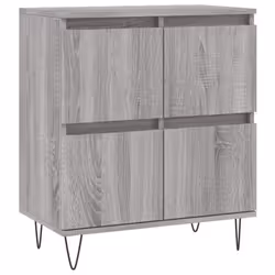 vidaXL Sideboard Storage Cupboard Side Cabinets 2 pcs White Engineered Wood - grey sonoma, 2 pcs - Additional view 4