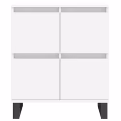 vidaXL Sideboard Storage Side Cabinet Cupboards 2 pcs White Engineered Wood - white, 2 pcs - Additional view 5