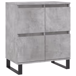 vidaXL Sideboard Storage Side Cabinet Cupboards 2 pcs White Engineered Wood - concrete grey, 2 pcs - Additional view 4