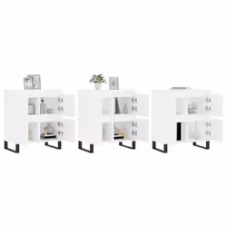 vidaXL Sideboard Storage Side Cabinet Cupboards 2 pcs White Engineered Wood - white, 3 pcs