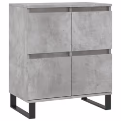 vidaXL Sideboard Storage Side Cabinet Cupboards 2 pcs White Engineered Wood - concrete grey, 3 pcs - Additional view 4