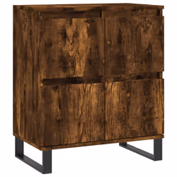 vidaXL Sideboard Storage Side Cabinet Cupboards 2 pcs White Engineered Wood - smoked oak, 3 pcs - Additional view 4