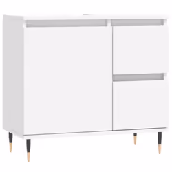 vidaXL Bathroom Furniture Set Cabinet Vanity Unit 3 Piece Engineered Wood - white - Additional view 8