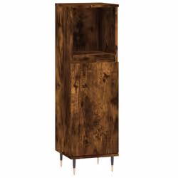 vidaXL Bathroom Furniture Set Cabinet Vanity Unit 3 Piece Engineered Wood - smoked oak - Additional view 6