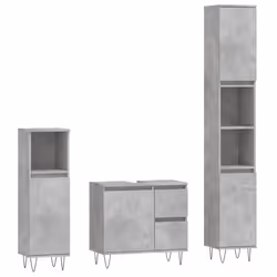 VidaXL 3190225, Grey, Wood, 650 mm, 330 mm, 600 mm, 3 pc(s)