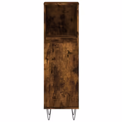 vidaXL Bathroom Furniture Set Storage Cabinet 3 Piece White Engineered Wood - smoked oak - Additional view 7