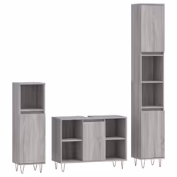 VidaXL 3190305, Grey, Oak, Wood, 800 mm, 330 mm, 600 mm, 3 pc(s)