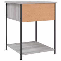 vidaXL Bedside Tables Side Table Nightstand 2 pcs Sonoma Oak Engineered Wood - grey sonoma, 2 pcs - Additional view 8