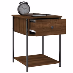 vidaXL Bedside Tables Side Table Nightstand 2 pcs Sonoma Oak Engineered Wood - brown oak, 2 pcs - Additional view 4