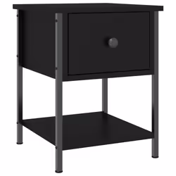 VidaXL 825853, Black, Iron, Wood, 340 mm, 355 mm, 450 mm, 1 pc(s)