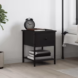 VidaXL 825853 nightstand/bedside table Black
