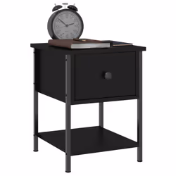 VidaXL 825853 nightstand/bedside table Black