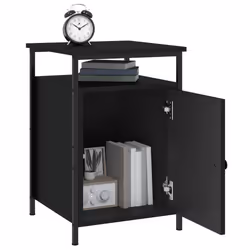 VidaXL 825864 nightstand/bedside table Black - Additional view 5