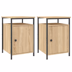 VidaXL 825866, Oak, Iron, Wood, 400 mm, 420 mm, 600 mm, 2 pc(s)