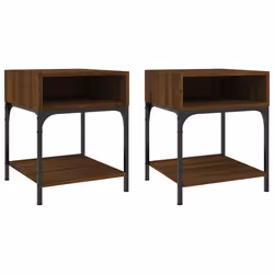 VidaXL 825882, Oak, Iron, Wood, 400 mm, 410 mm, 500 mm, 2 pc(s)