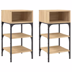 VidaXL 825886, Oak, Iron, Wood, 350 mm, 345 mm, 700 mm, 2 pc(s)