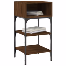 vidaXL Bedside Tables Side Table Nightstand 2 pcs Sonoma Oak Engineered Wood - brown oak, 2 pcs - Additional view 2