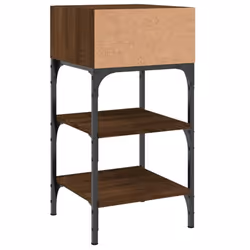 vidaXL Bedside Tables Side Table Nightstand 2 pcs Sonoma Oak Engineered Wood - brown oak, 2 pcs - Additional view 6