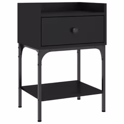 VidaXL 825893, Black, Iron, Wood, 405 mm, 310 mm, 600 mm, 1 pc(s)