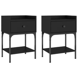 VidaXL 825894 nightstand/bedside table Black