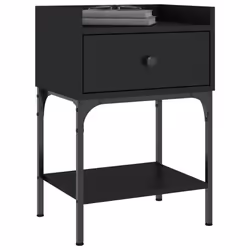 VidaXL 825894 nightstand/bedside table Black