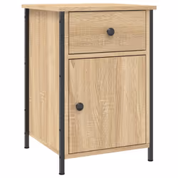 vidaXL Bedside Cabinets Bedside Table Side Table 2 pcs Black Engineered Wood - sonoma oak, 2 pcs - Additional view 4
