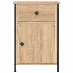 vidaXL Bedside Cabinets Bedside Table Side Table 2 pcs Black Engineered Wood - sonoma oak, 2 pcs - Additional view 5