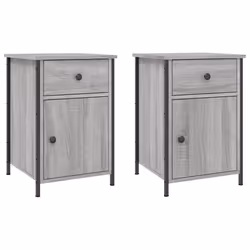VidaXL 825910, Oak, Iron, Wood, 400 mm, 420 mm, 600 mm, 2 pc(s)