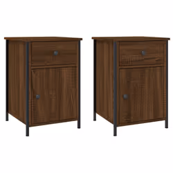 VidaXL 825912, Oak, Iron, Wood, 400 mm, 420 mm, 600 mm, 2 pc(s)